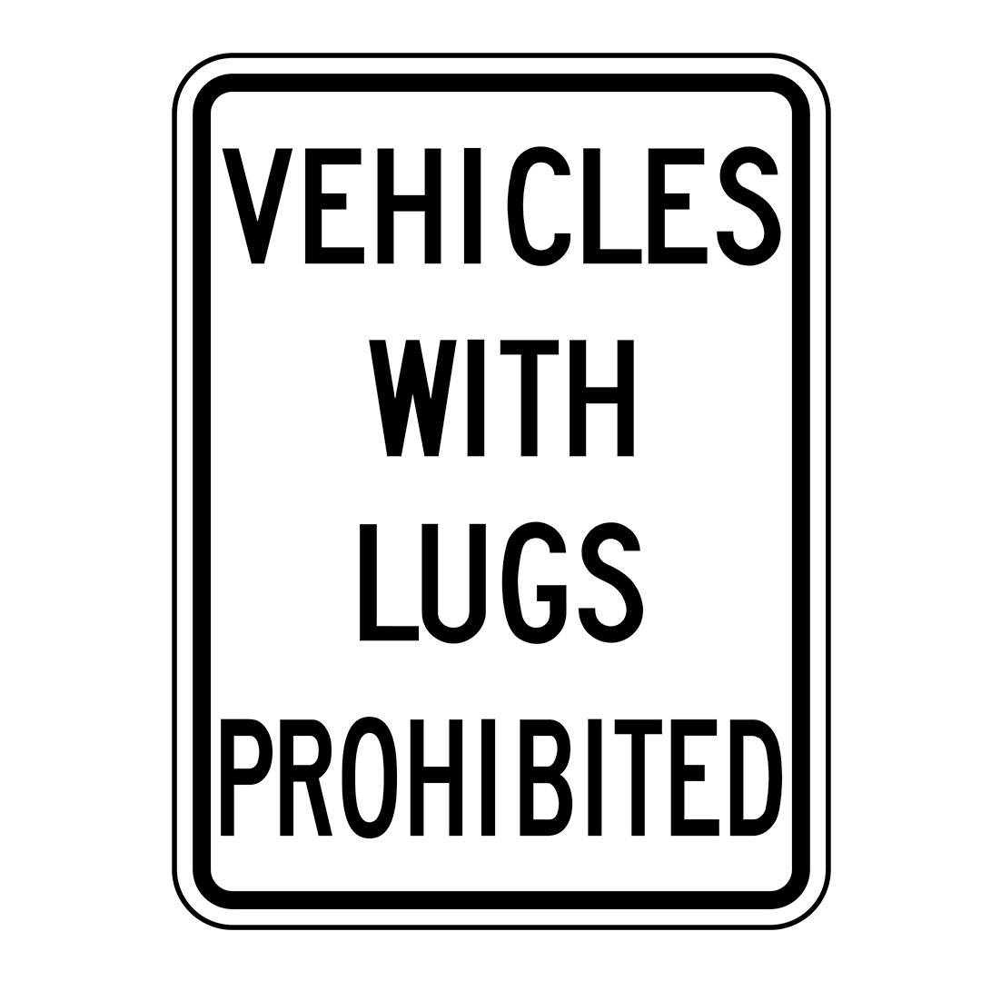 Rc-3 Vehicles With Lugs Prohibited
