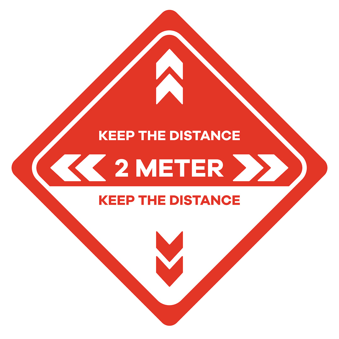 distance-cov013 COVID-19 Keep The Distance Floor Signage
